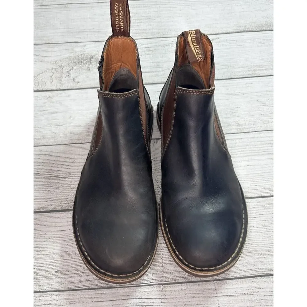 Blundstone Casual Series Mens Leather Chelsea Boots Crepe Sole Black Size 10